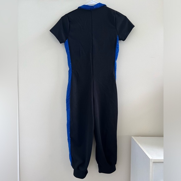 2 pc. Set Jumpsuit + Bandeau Belted Sequin Dance Costume Zip Front Children’s L - Picture 14 of 14